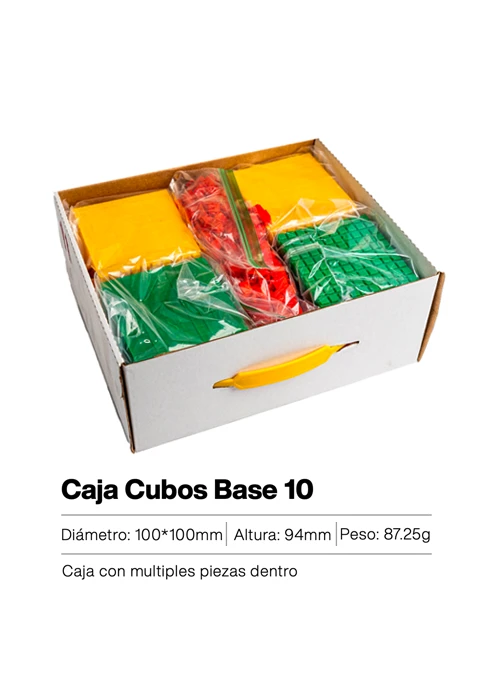 Caja de cunos base, juego infantil de plástico – set colorido y seguro para estimular la creatividad, el aprendizaje y la diversión de los niños