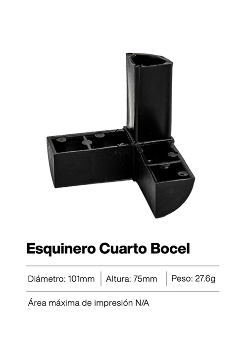 Esquinero cuarto bocel de plástico – accesorio curvo ideal para proteger y rematar esquinas en muebles, camas o estructuras decorativas