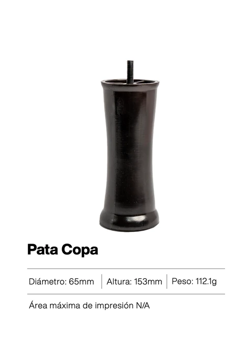 Pata copa de plástico – soporte elegante y resistente con diseño en forma de copa, ideal para camas, sillones o muebles decorativos