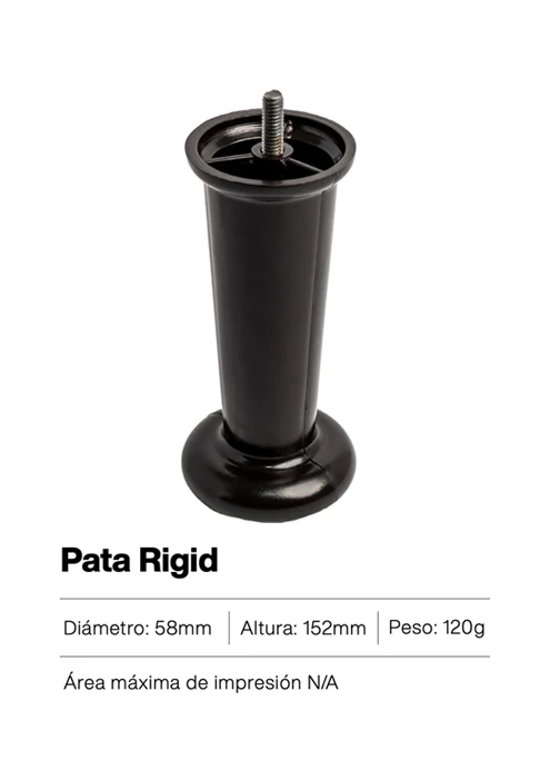 Pata para cama modelo Rigid – soporte plástico resistente y duradero, diseñado para brindar estabilidad y firmeza a estructuras de descanso