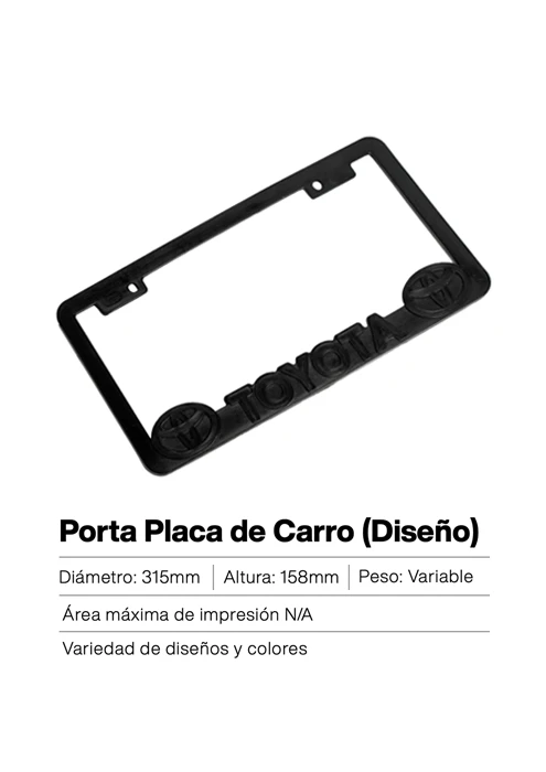 Porta placa de carro con diseño decorativo – marco plástico personalizado para matrícula, ideal para destacar el estilo del vehículo