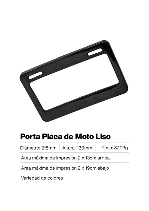 Porta placa liso – marco plástico sin diseño para matrícula, ideal para una apariencia limpia y discreta en el vehículo
