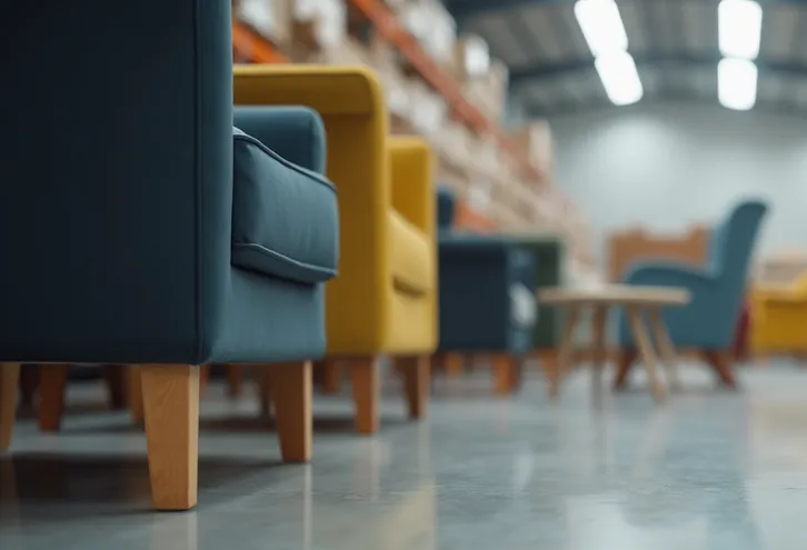 Fotografía representativa de accesorios plásticos para la industria de muebles en Centroamérica – imagen que muestra componentes clave como patas, esquineros y soportes utilizados en la fabricación de mobiliario